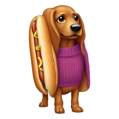 Hot dog wearing a sweater  sticker