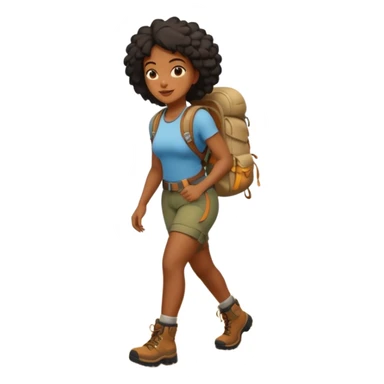 Forest Path Walker black woman sticker