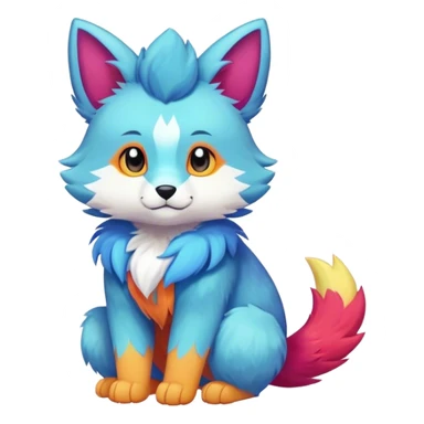 Anthro fursona Fakemon sticker