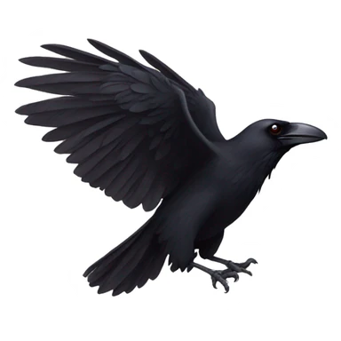 Flying raven sticker
