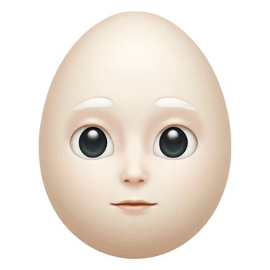 À White egg with human features sticker