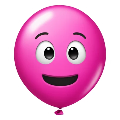 Hot pink 2 balloon sticker