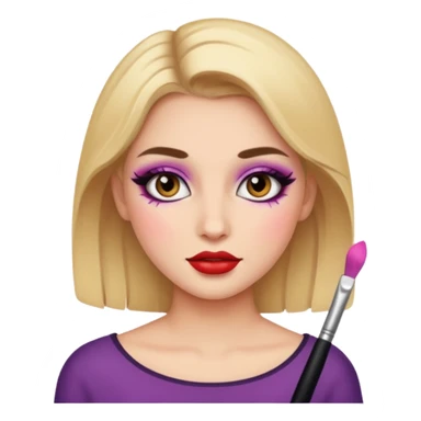 Girl with makeup sticker