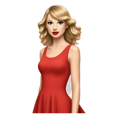 Taylor swift in red dress sticker