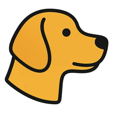 side profile of a dog icon sticker