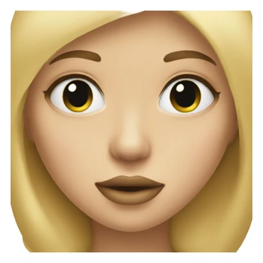 girl with blonde hair kiss lips sticker