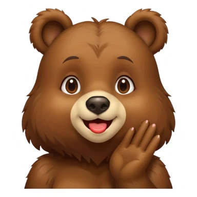 female bear send kiss sticker