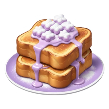 Pale purple french toast sticker