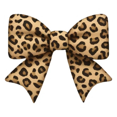 leopard print bow  sticker