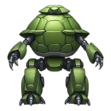 A robot armored turtle sticker