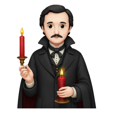 edgar allan poe at christmas full body sticker