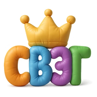 'СВЭГ' letters with a crown above, vibrant colors, cushion style, no background sticker
