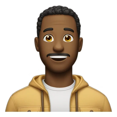 Emoji of a surprise man  sticker