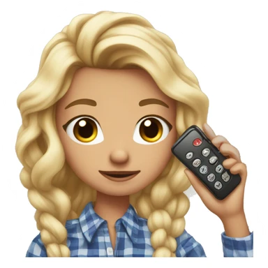 plaid shirt and phone vibes less eyebrow action  sticker