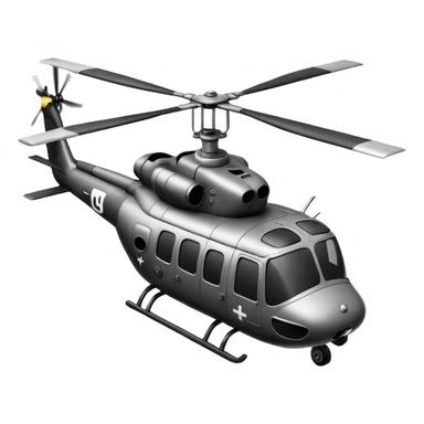 WW2 style helicopter with smoke sticker