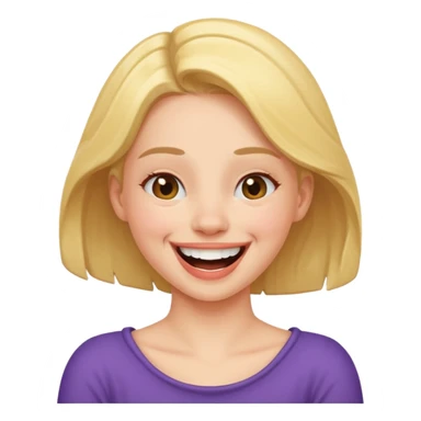  Arms around girl neck laughing emoji sticker