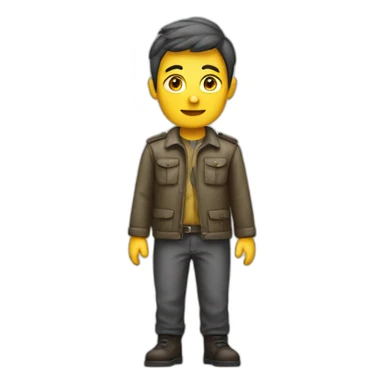 german prototyp person, full body sticker