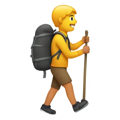 person hiking  sticker