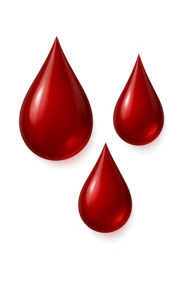 3 gocce di sangue 3d sticker