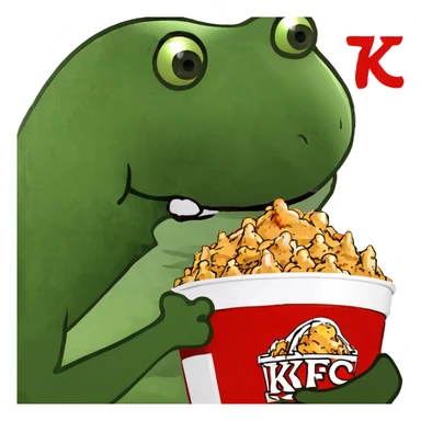 holding a bucket of kfc chicken sticker