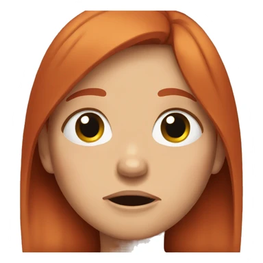 Red-haired crying girl sticker