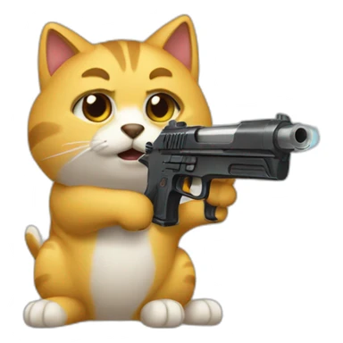 cat with gun like doge_gun emoji (doge gun https//emoji.gg/emoji/1311-doge-gun) sticker