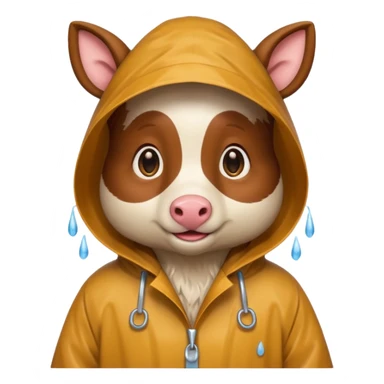 Raincoat Farm Animal sticker