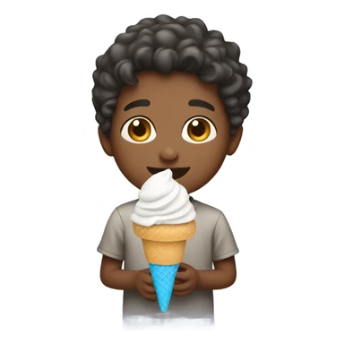 boy with ice cream  sticker