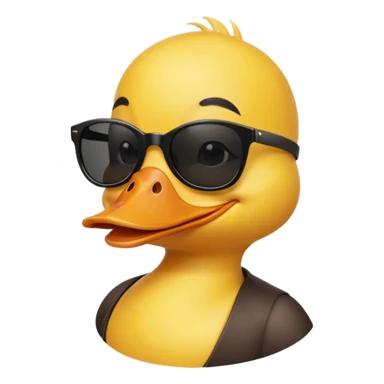duck with black sun glasses sticker