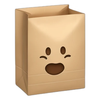 paper takeaway bag sticker