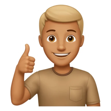 man giving a thumbs-up sticker