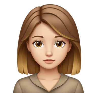 Girl with brown hair with blonde highlights  sticker