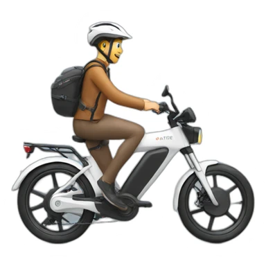 A ebike with a rider sticker
