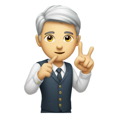 person that is putting a finger on his watch  sticker