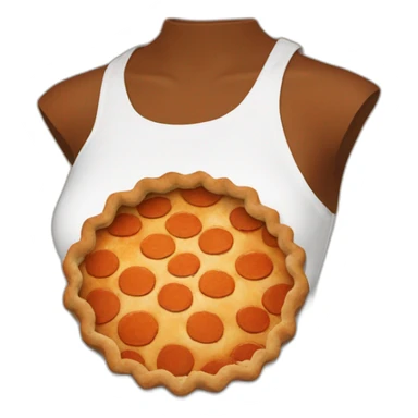 basketball pie bustier sticker