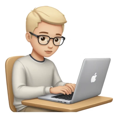 A person typing/creating content on their laptop sticker