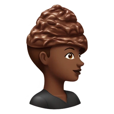 Chocolate ice cream on a woman’s head  sticker