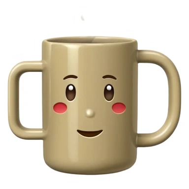 khaki coffee mug sticker