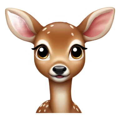baby deer with rosey cheeks sticker