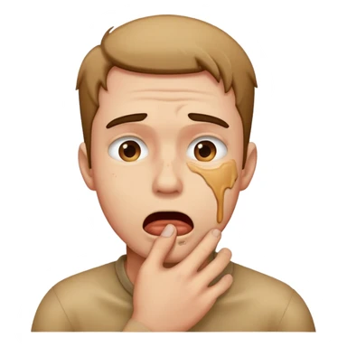 man choking himself sticker