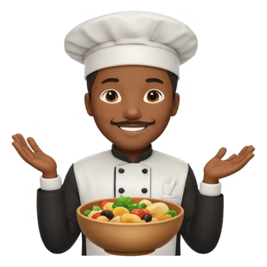  black Chef Holding Bowl sticker