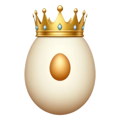 egg with crown sticker