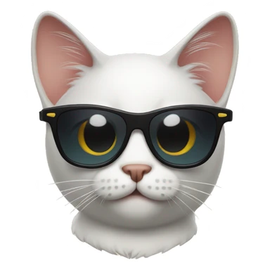 Cat with sunglasses sticker