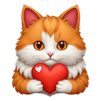 Valentine cat sticker