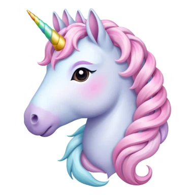 braided unicorn wiith big visible braids sticker