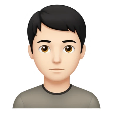 Joven blanco de buena parecencia cabello negro sticker