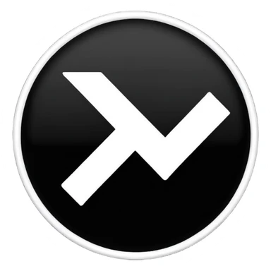 Black circle with a check mark on it sticker