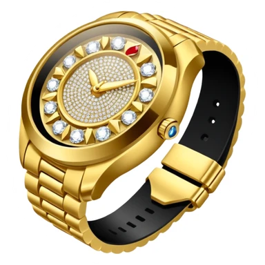 Crie um relógio de pulso cravejado de diamantes  sticker