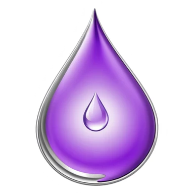 compact high-end purple supplement pouch with shiny silver highlights and simple droplet logo, VELOVITA RESERVE antioxidant product, contemporary premium look sticker