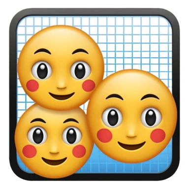 overlapping images, one realistic and one digital grid sticker